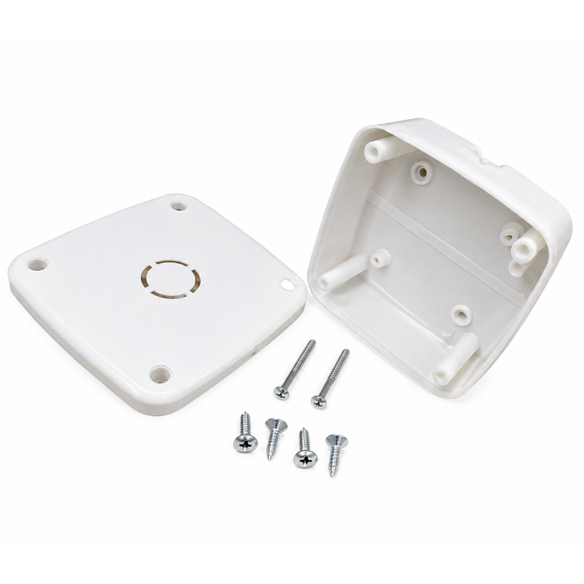 MANPRA 4x4 CCTV Junction Box | Weatherproof ABS Camera Mounting Box for Dome & Bullet Cameras