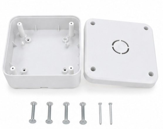 MANPRA 5x5 CCTV Junction Box | Weatherproof ABS Camera Mounting Box for Dome, Bullet & IP Cameras