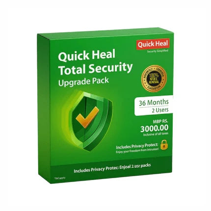Quick Heal Total Security Renewal 2 PC 3 Year – Upgrade Pack | Instant Delivery Email & WhatsApp