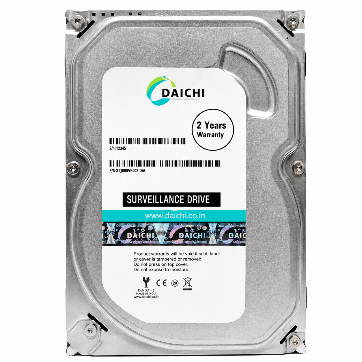 Daichi 1TB Surveillance Hard Drive | 3.5" SATA CCTV HDD for DVR & NVR | 24x7 Recording