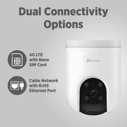 EZVIZ H8c 4G Pan & Tilt Outdoor Camera | 3MP, SIM Card Support