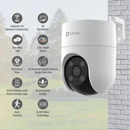 EZVIZ H8c 4G Pan & Tilt Outdoor Camera | 3MP, SIM Card Support