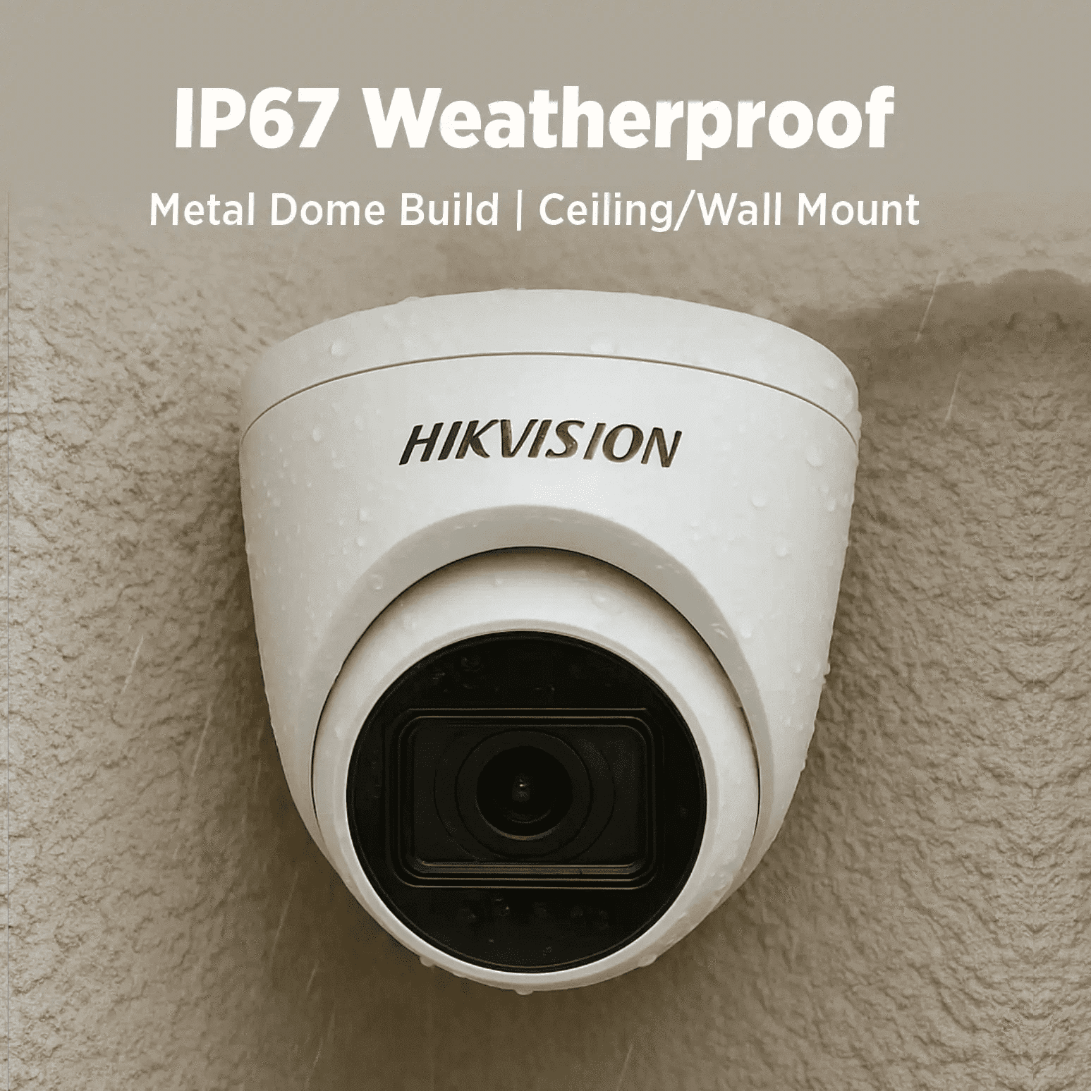 Hikvision DS-2CE76D0T-LPFS 2MP dome camera with audio and night vision