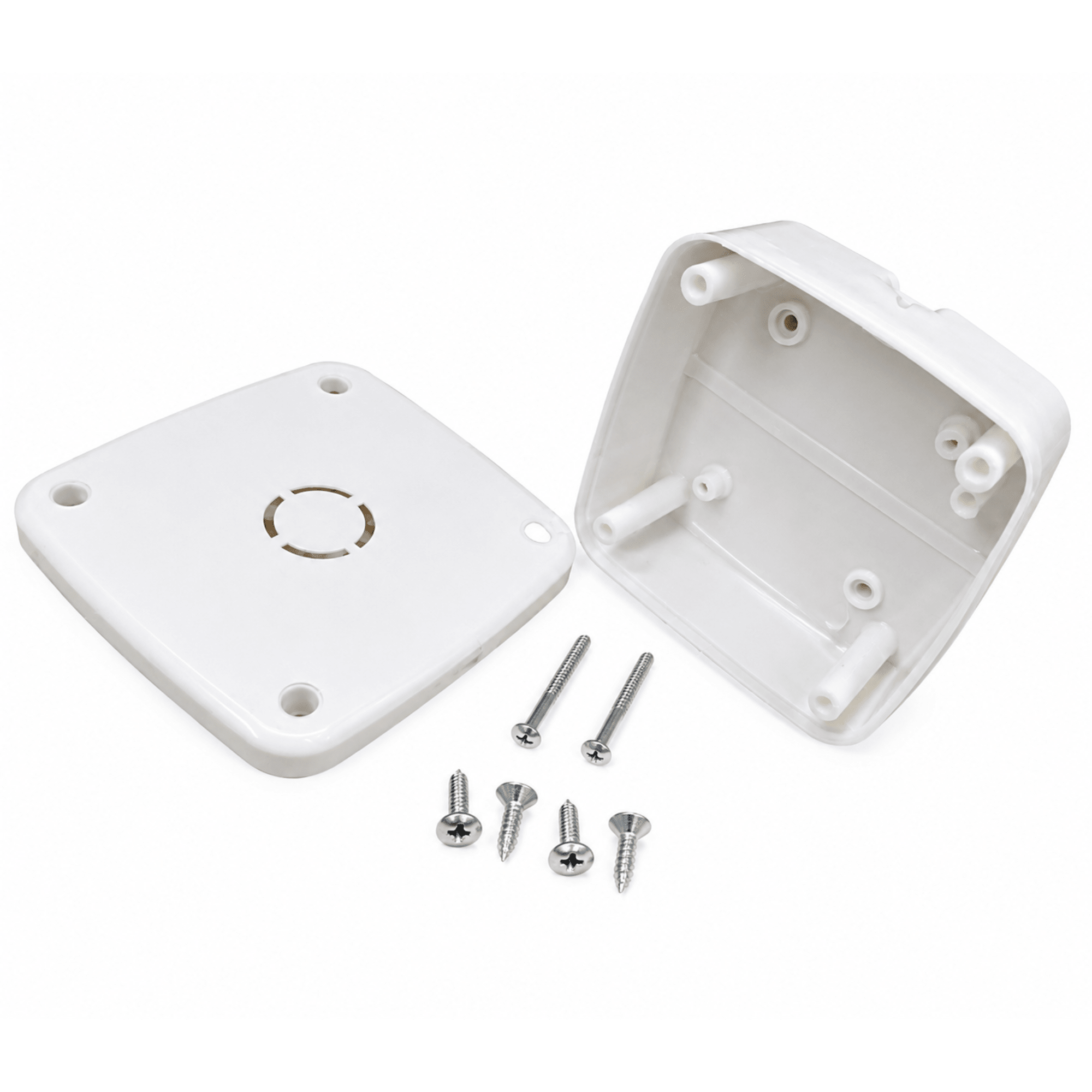 MANPRA 4x4 CCTV Junction Box | Weatherproof ABS Camera Mounting Box for Dome & Bullet Cameras