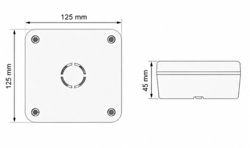 MANPRA 5x5 CCTV Junction Box | Weatherproof ABS Camera Mounting Box for Dome, Bullet & IP Cameras