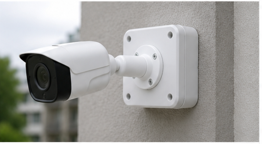 MANPRA 4x4 CCTV Junction Box | Weatherproof ABS Camera Mounting Box for Dome & Bullet Cameras