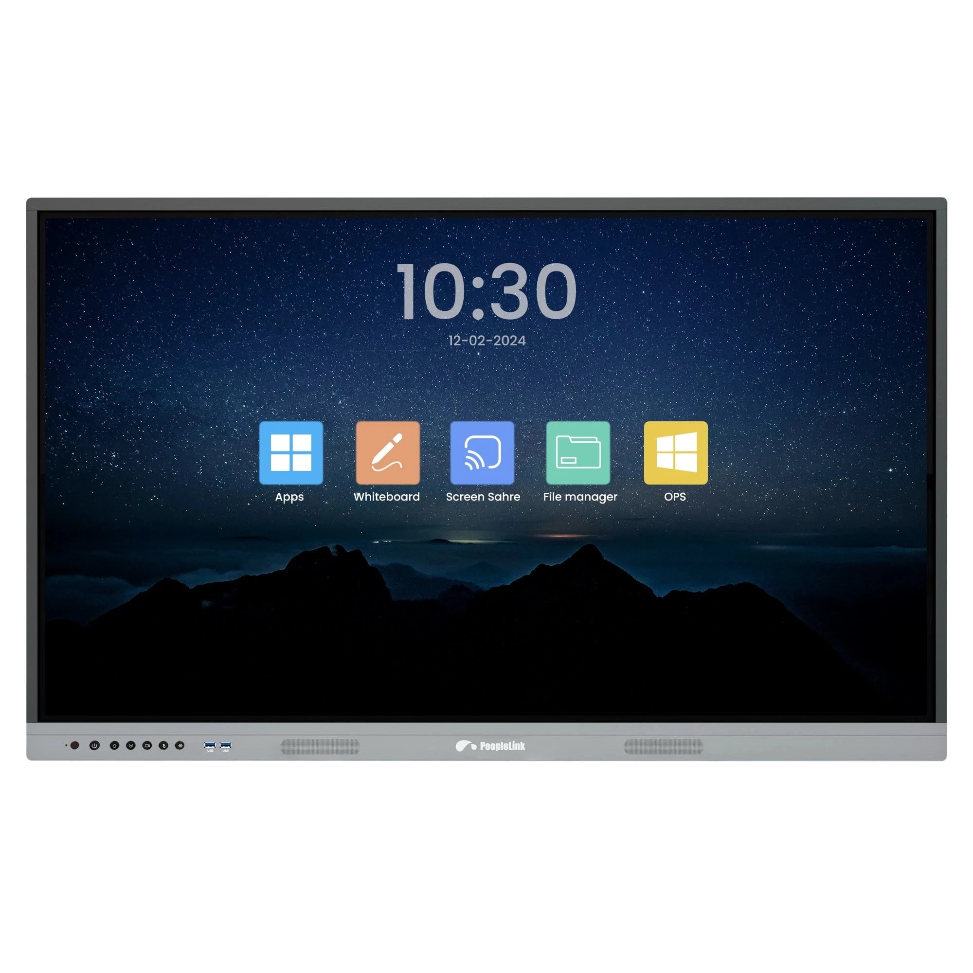 PeopleLink 75 Inch Interactive Display R75S – 4K UHD, 20-Point Touch, CPU Built-in – 3 Year Warranty